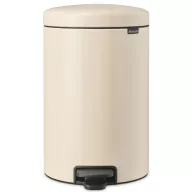   Brabantia NewIcon pedálos hulladékgyűjtő szagmentesen záródó Soft-Close fedél, műanyag tartály, 20L - Y méret, acél, világos bézs - 149948