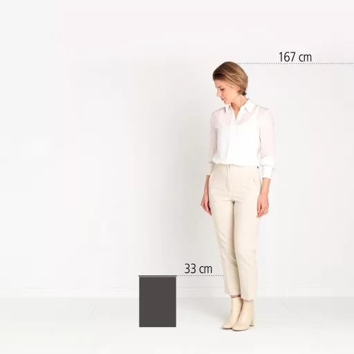 Brabantia Papírkosár fedél nélkül, 15L - D méret, H=262mm, D=325mm, acél, matt fekete - 181443