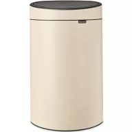   Brabantia Touch Bin New Soft-Touch nyomófedeles hulladékgyűjtő belső tartállyal, ovális, 40L - L méret, acél, világos bézs - 200748