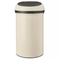   Brabantia Touch Bin nyomófedeles hulladékgyűjtő XXL, 60L - H méret, világos bézs acél test, világos bézs fedő - 200762