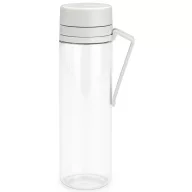   Brabantia Make & Take Water Bottle with Strainer vizespalack 500 ml, szűrőbetéttel gyümölcsök számára, fogantyúval, szivárgásmentes, műanyag, átlátszó/világosszürke - 202421