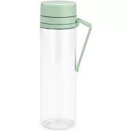   Brabantia Make & Take Water Bottle with Strainer vizespalack 500 ml, szűrőbetéttel gyümölcsök számára, fogantyúval, szivárgásmentes, műanyag, átlátszó/jáde zöld - 202445