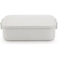   Brabantia Make & Take Lunch Box közepes méretű ételhordozó doboz, 1100 ml, bepattintós (clip-on) zárómechanizmus, BPA mentes műanyag, világosszürke - 202568