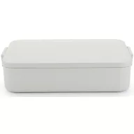   Brabantia Make & Take Lunch Box nagy méretű ételhordozó doboz, 2000ml, bepattintós (clip-on) zárómechanizmus, BPA mentes műanyag, világosszürke - 203121