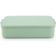   Brabantia Make & Take Lunch Box nagy méretű ételhordozó doboz, 2000ml, bepattintós (clip-on) zárómechanizmus, BPA mentes műanyag, jáde zöld - 203145