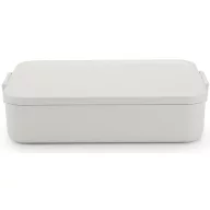   Brabantia Make & Take Lunch Box Bento nagy méretű ételhordozó doboz, 2000 ml, kivehető belső elválasztó rekeszek, bepattintós (clip-on) záródás, BPA mentes műanyag, világosszürke - 203503