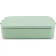   Brabantia Make & Take Lunch Box Bento nagy méretű ételhordozó doboz, 2000 ml, kivehető belső elválasztó rekeszek, bepattintós (clip-on) záródás, BPA mentes műanyag, jáde zöld - 203527