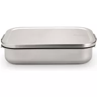   Brabantia Make & Take Lunch Box nagy méretű ételhordozó doboz, 2000ml, szivárgás- és légmentes záródás, bepattintós (clip-on) zárómechanizmus, r.m. acél, selyem matt - 203800