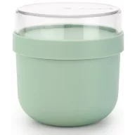   Brabantia Make & Take Breakfast Bowl reggeliző pohár, 500 ml, hő- és fagyálló, felső tárolórekesz (180ml), szivárgás- és légmentes záródás, BPA mentes műanyag, jáde zöld - 204265