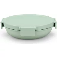   Brabantia Make & Take Lunch Bowl ételhordozó tál, 1000 ml, szivárgás- és légmentes záródás, bepattintós (clip-on) zárómechanizmus, lapos - kerek forma, BPA mentes műanyag, jáde zöld - 206320