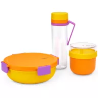   Brabantia Make & Take Gift Set 3db-os szett, vizes palack + reggeliző tál + salátás tál, műanyag, Yinka Ilori - 207143