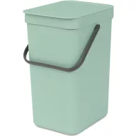   Brabantia Sort & Go konyhai szemetes felnyitható fedéllel, fogantyúval szelektív és komposzt gyűjtéséhez, 12L - C méret, jáde zöld - 211829