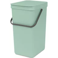   Brabantia Sort & Go konyhai szemetes felnyitható fedéllel, fogantyúval szelektív és komposzt gyűjtéséhez, 16L - D méret, jáde zöld - 211867