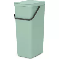   Brabantia Sort & Go konyhai szemetes felnyitható fedéllel, fogantyúval szelektív és komposzt gyűjtéséhez, 40L - L méret, jáde zöld - 212826