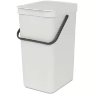   Brabantia Sort & Go konyhai szemetes felnyitható fedéllel, fogantyúval szelektív és komposzt gyűjtéséhez, 16L - D méret, világosszürke - 213465