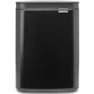   Brabantia Bo Waste Bin hulladékgyűjtő felnyitható, Soft-Close fedéllel, fali/álló, műanyag tartály, 4L - A méret, acél, matt fekete - 222481
