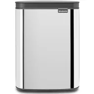   Brabantia Bo Waste Bin hulladékgyűjtő felnyitható, Soft-Close fedéllel, fali/álló, műanyag tartály, 4L - A méret, r.m. acél, fényes - 222788