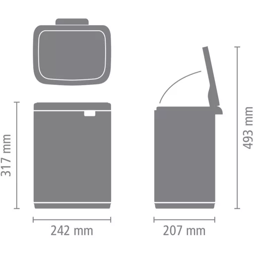 242x317x207mm.