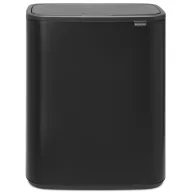   Brabantia Bo Touch Bin nyomófedeles hulladékgyűjtő XXL, padlón álló, műanyag tartály, 60L - M méret, acél, matt fekete - 223020
