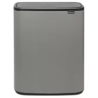   Brabantia Bo Touch Bin nyomófedeles hulladékgyűjtő XXL, padlón álló, műanyag tartály, 60L - M méret, acél, betonszürke ásványi textúra - 223129