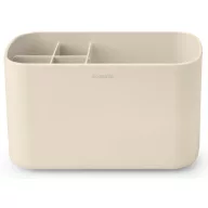   Brabantia ReNew Bathroom Caddy kozmetikai rendszerező, elválasztó betétekkel, csepptálcával, csúszásmentes talppal, műanyag, világos bézs - 223365