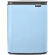  Brabantia Bo Waste Bin hulladékgyűjtő felnyitható, Soft-Close fedéllel, műanyag tartály, 12L - C méret, acél, álomkék - 223563