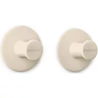   Brabantia ReNew egyágú törölköző akasztó, L=48mm, 2db-os szett, műanyag, világos bézs - 223761
