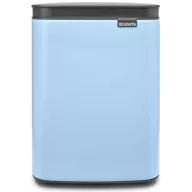   Brabantia Bo Waste Bin hulladékgyűjtő felnyitható, Soft-Close fedéllel, fali/álló, műanyag tartály, 4L - A méret, acél, álomkék - 224003