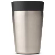   Brabantia Make & Take Insulated Flask duplafalú termoszbögre 200 ml, hideg és meleg italok számára, szivárgásmentes, snap lid fedél, r.m. acél, sötétszürke - 228728