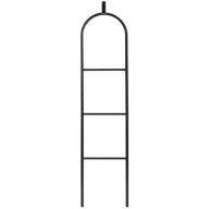   Brabantia Linn Dressboy szobainas, 380x1680mm, helytakarékos, akasztós vállfatartóval, lekerekített, 3 szintes, talp nélküli, acél, fekete - 229886
