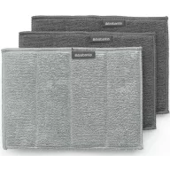  Brabantia SinkSide Microfibre Cleaning Pads mikroszálas tisztítópárna, 3 db-os szett, sötétszürke, középszürke, 160x220 mm - 230349