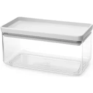   Brabantia tárolóedény 1,5L, egymásra rakható, légmentes záródás, lapos, szögletes, világosszürke, átlátszó műanyag tartály - 230608