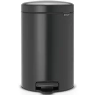   Brabantia NewIcon pedálos hulladékgyűjtő szagmentesen záródó Soft-Close fedél, műanyag tartály, 12L - X méret, acél, magabiztos szürke - 233487