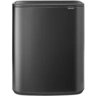   Brabantia Bo Touch Bin nyomófedeles hulladékgyűjtő XXL, padlón álló, műanyag tartály, 2x30L - O méret, acél, magabiztos szürke - 233609