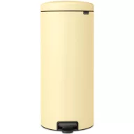   Brabantia NewIcon pedálos hulladékgyűjtő szagmentesen záródó Soft-Close fedél, műanyag tartály, 30L - G méret, acél, kellemes sárga - 233845