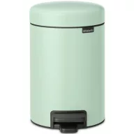   Brabantia NewIcon pedálos hulladékgyűjtő szagmentesen záródó Soft-Close fedél, műanyag tartály, 3L - V méret, acél, jáde zöld - 233869