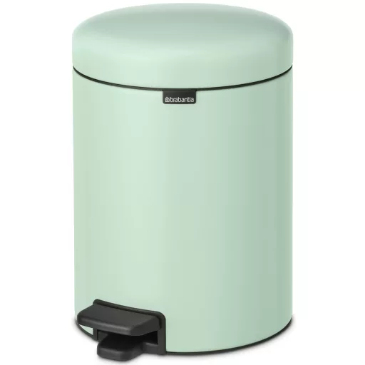 Brabantia NewIcon pedálos hulladékgyűjtő szagmentesen záródó Soft-Close fedél, műanyag tartály, 5L - W méret, acél, jáde zöld - 233883