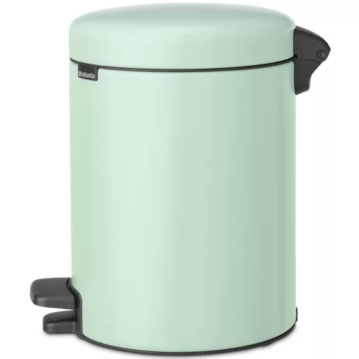 Brabantia NewIcon pedálos hulladékgyűjtő szagmentesen záródó Soft-Close fedél, műanyag tartály, 5L - W méret, acél, jáde zöld - 233883