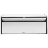   Brabantia Fall Front kenyértartó lehajtható ajtóval, mágneses zárral, sík tetővel, szögletes, 465mm széles, r.m. acél, selyem matt - 236709