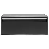  Brabantia Fall Front kenyértartó lehajtható ajtóval, mágneses zárral, sík tetővel, szögletes, 465mm széles, acél, matt fekete - 236860