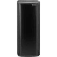   Brabantia Bo Touch Bin nyomófedeles hulladékgyűjtő, karcsú, négyzetes forma, műanyag tartály, 30L - O méret, acél, matt fekete - 238208