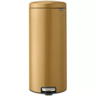  Brabantia NewIcon pedálos hulladékgyűjtő szagmentesen záródó Soft-Close fedél, műanyag tartály, 30L - G méret, acél, meleg tónusú arany - 238765
