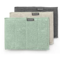   Brabantia SinkSide Microfibre Cleaning Pads mikroszálas tisztítópárna, 3db-os szett, sötétszürke, világos bézs, jáde zöld, 160x220mm - 239182