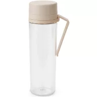   Brabantia Make & Take Water Bottle with Strainer vizespalack 500 ml, szűrőbetéttel gyümölcsök számára, fogantyúval, szivárgásmentes, műanyag, átlátszó/világos bézs - 240980