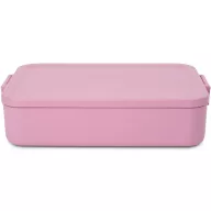   Brabantia Make & Take Lunch Box Bento nagy méretű ételhordozó doboz, 2000 ml, kivehető belső elválasztó rekeszek, bepattintós (clip-on) záródás, BPA mentes műanyag, rózsaszín-lila - 241383