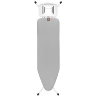   Brabantia Solid Steam Iron Rest vasalódeszka 1240x380mm - B méret, fix vasalótámasz, D=22mm fehér váz, metalizált szürke huzat - 243424
