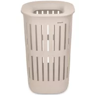   Brabantia Collect-It Laundry Basket magasított szennyestartó kosár levehető Quick-Drop fedővel, 55L, szellőző test, újrahasznosított műanyag, világos bézs - 244681