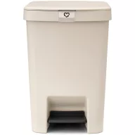   Brabantia StepUp pedálos kuka hulladéktípus jelölő ablakkal, lecsapódásgátló fedél, 25L - J méret, 91% újrahasznosított műanyag, világos bézs - 251863