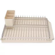   Brabantia SinkSide Dish Drying Rack lejtős csepptálcájú, önürítő edényszárító állvány, világos bézs, 385x490 mm - 252020