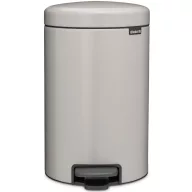   Brabantia NewIcon pedálos hulladékgyűjtő szagmentesen záródó Soft-Close fedél, műanyag tartály, 12L - X méret, acél, hamvasszürke - 252303